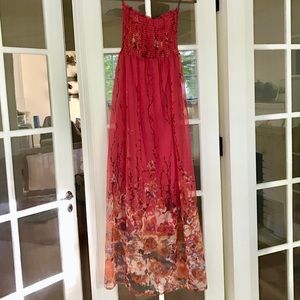 Strapless Tube Flowy Maxi Dress Forever 21 Medium